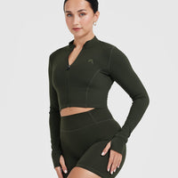 Timeless Crop Jacket | Khaki