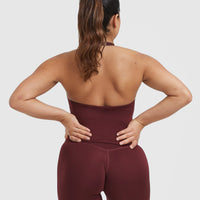 Timeless Halter Neck Mid Vest | Mulled Wine