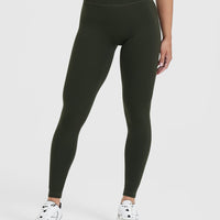 Timeless High Waisted Leggings | Khaki