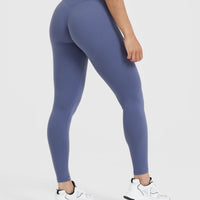 Timeless High Waisted Leggings | Slate Blue
