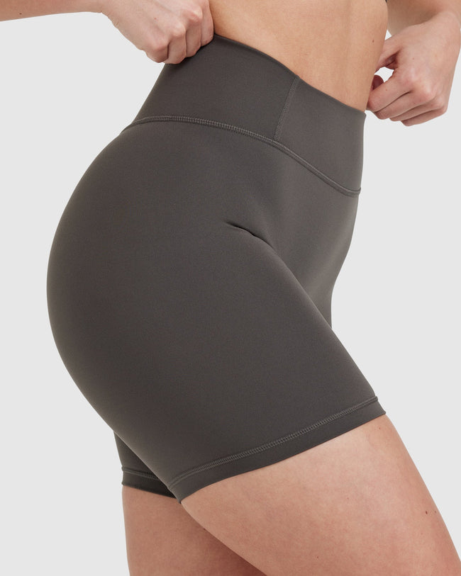Timeless High Waisted Shorts 6" | Deep Taupe