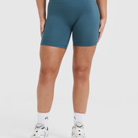 Timeless High Waisted Shorts 6" | Lake Blue