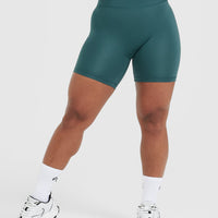 Timeless High Waisted Shorts 6" | Marine Teal
