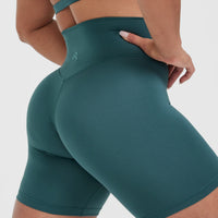 Timeless High Waisted Shorts 6" | Marine Teal