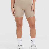 Timeless High Waisted Shorts 6" | Sandstone