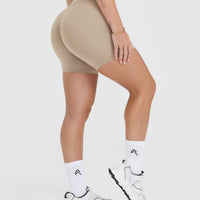 Timeless High Waisted Shorts 6" | Sandstone