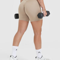 Timeless High Waisted Shorts 6" | Sandstone