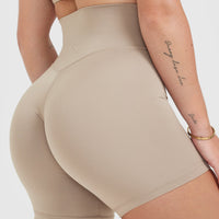 Timeless High Waisted Shorts 6" | Sandstone