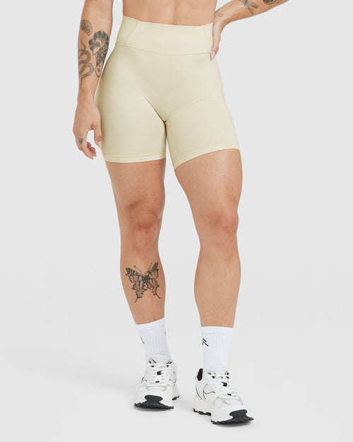 Oner Modal Timeless High Waisted Shorts 6" | Vanilla