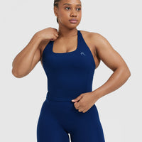 Timeless Square Neck Mid Vest | Midnight