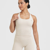 Timeless Square Neck Mid Vest | Sand