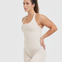 Timeless Square Neck Vest | Sand