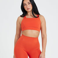 Timeless Wide Strap Sports Bra | Spice