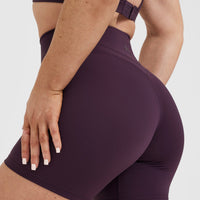 Unified High Waisted Shorts 6" | Blackberry Purple