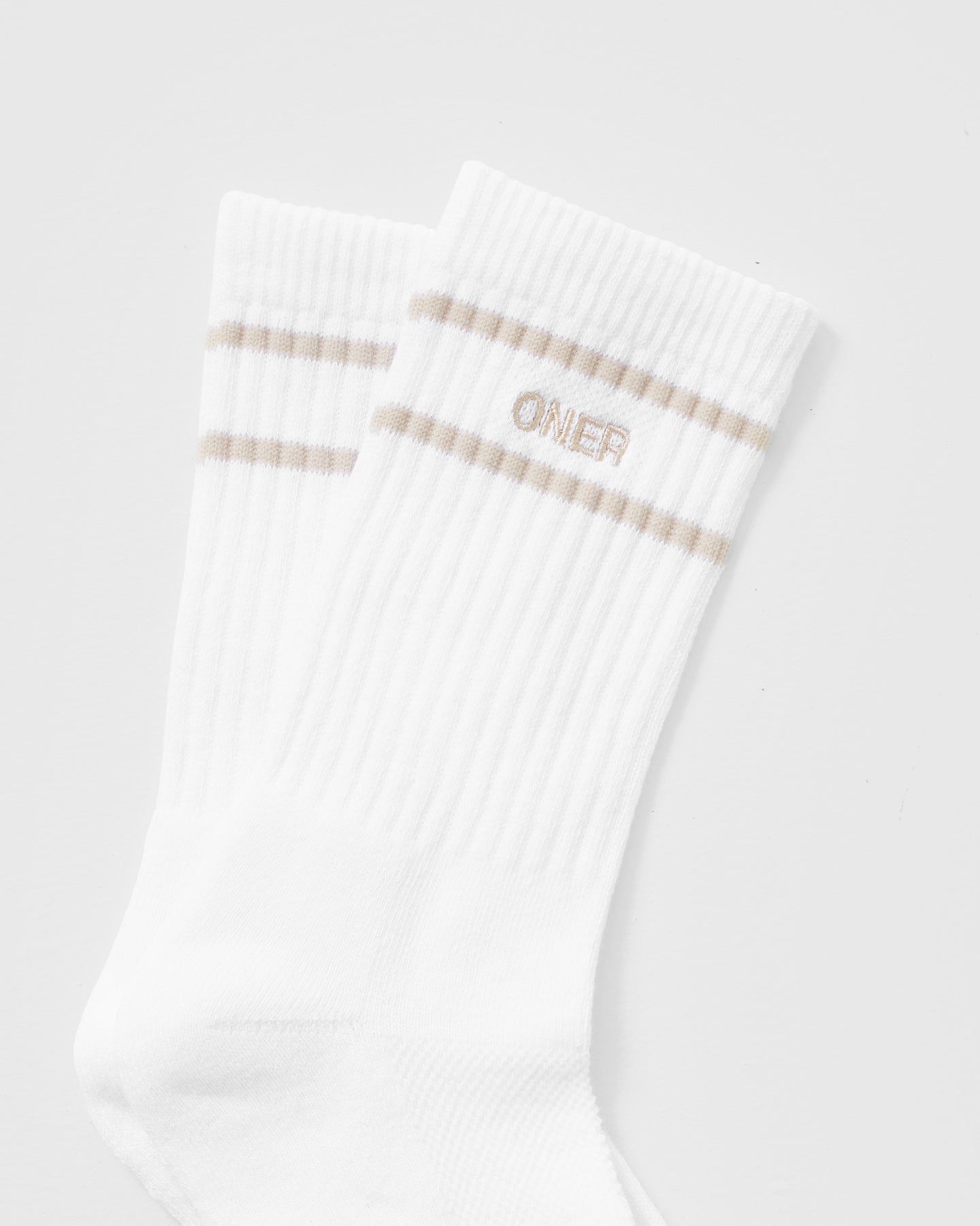 Varsity Crew Socks 3 Pack | Off White/Blue/White