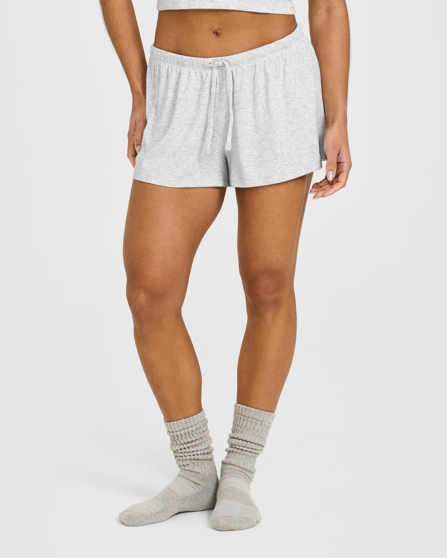 At Home Night Shorts | Grey Marl