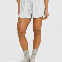 At Home Night Shorts | Grey Marl