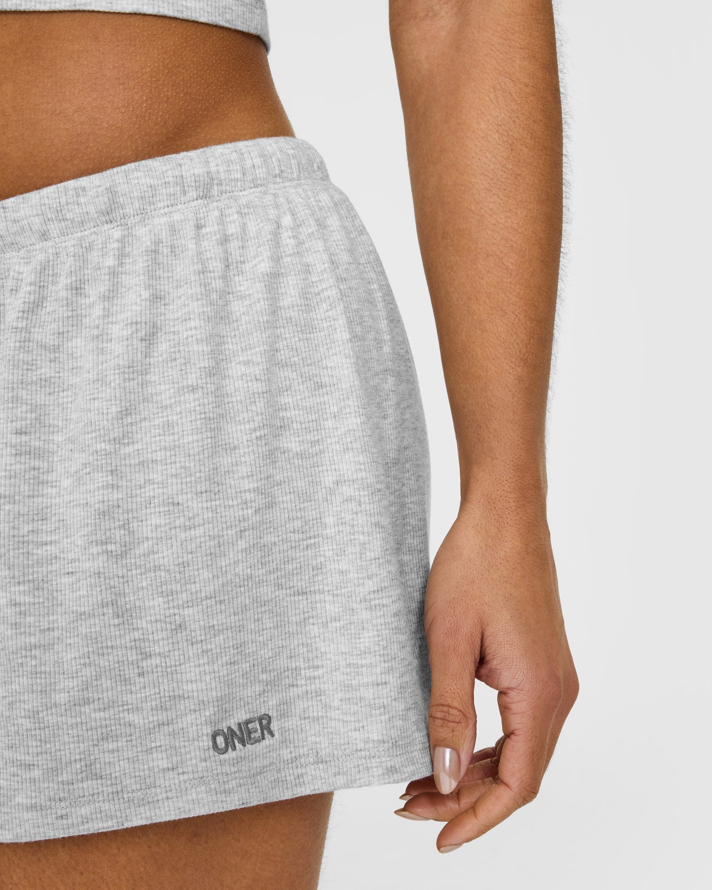 At Home Night Shorts | Grey Marl