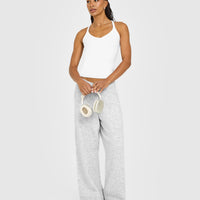 Cotton Racer Back Fitted Vest | White