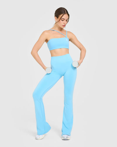 EasyLift™ Multi Way Bandeau Bralette with White Logo | Arctic Blue