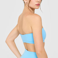 EasyLift™ Multi Way Bandeau Bralette with White Logo | Arctic Blue