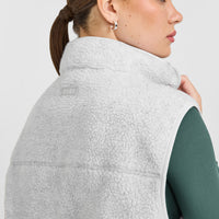 Fleece Gilet with Chest Pocket | Heather Grey