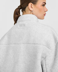 Fleece Jacket with Chest Pocket | Heather Grey
