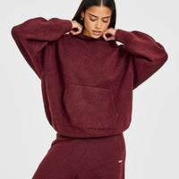 Oversized Knit Hoodie | Rosewood