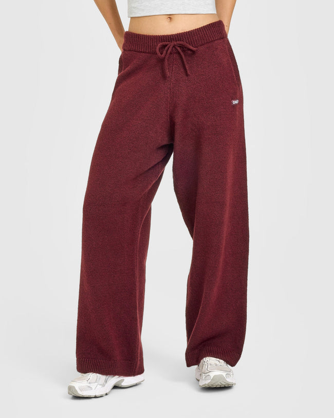 Oversized Knit Straight Leg Bottoms | Rosewood