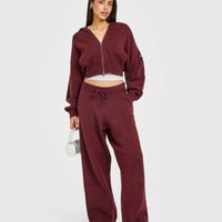 Oversized Knit Straight Leg Bottoms | Rosewood