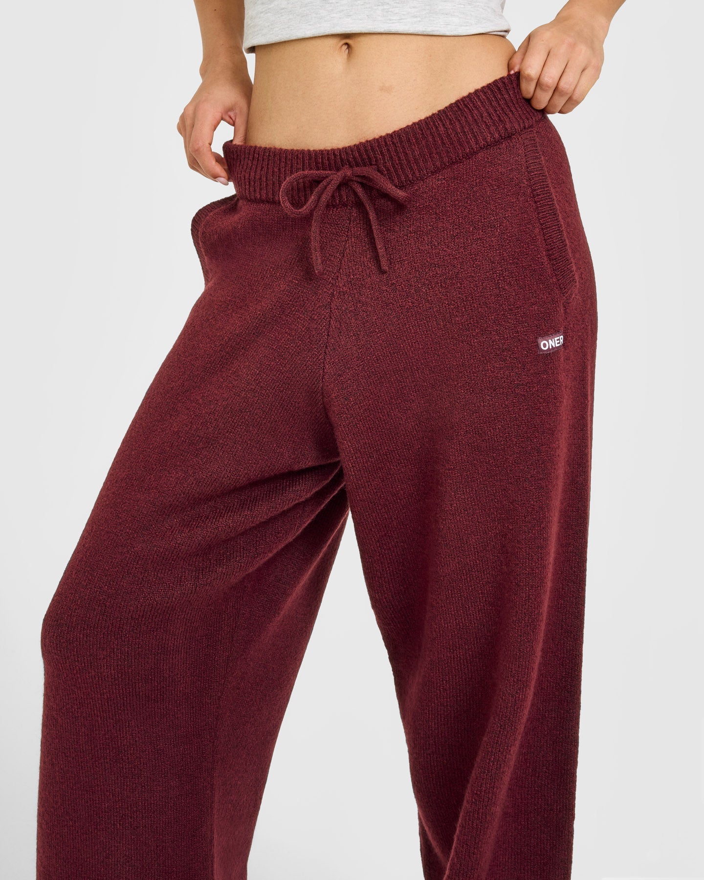 Oversized Knit Straight Leg Bottoms | Rosewood