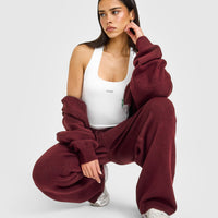 Mellow™ Rib Oner Embroidered Square Neck Mid Vest with Built in Bra Shelf | White