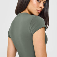 Cotton Baby T-Shirt | Dark Khaki