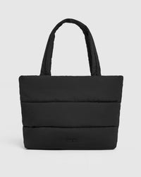 Quilted Tote Bag | Black