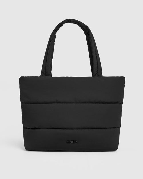 Quilted Tote Bag | Black