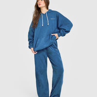 Raw Lounge Oversized Hoodie | Washed Ocean Blue