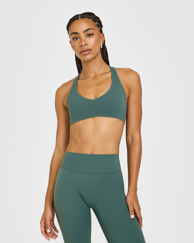SoftMotion™ Bralette with White Logo | Iced Green