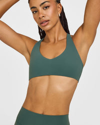 SoftMotion™ Bralette with White Logo | Iced Green
