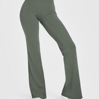 SoftMotion™ Flared Bottoms with White Logo | Dark Khaki