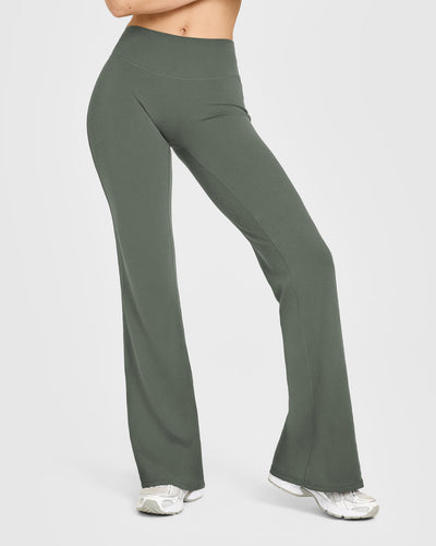 SoftMotion™ Flared Bottoms with White Logo | Dark Khaki