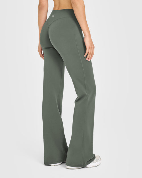 SoftMotion™ Flared Bottoms with White Logo | Dark Khaki