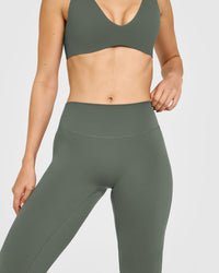 SoftMotion™ Flared Bottoms with White Logo | Dark Khaki