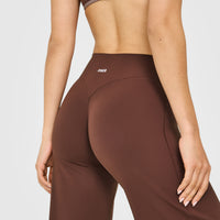 SoftMotion™ Straight Leg Bottoms with White Logo | Espresso Brown