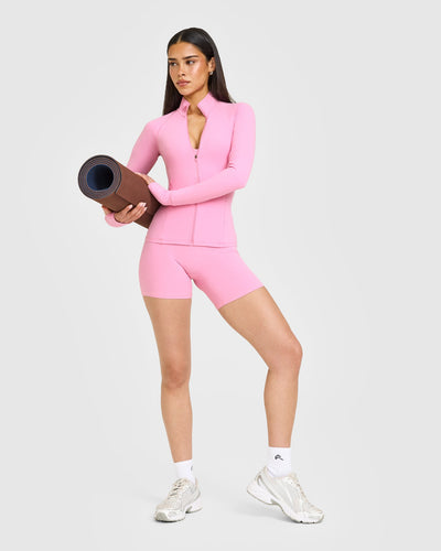 SoftMotion™ Jacket with White Logo | Rose Pink