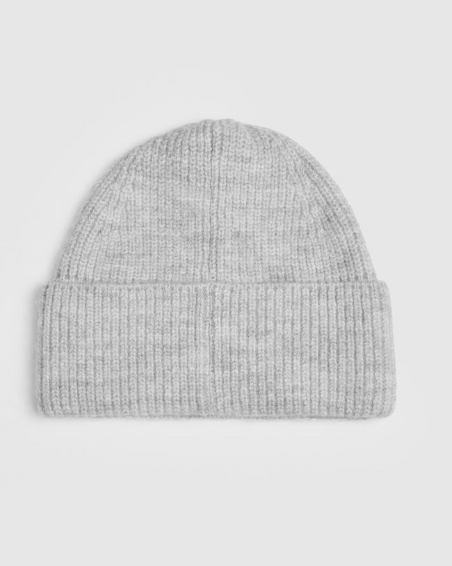 Knit Beanie | Light Grey Marl