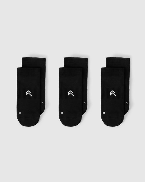 Oner Modal Trainer Liner Socks 3 Pack | Black