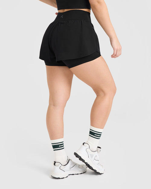 Unified Double Layer Shorts 5" | Black