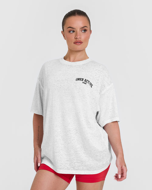 Legendary Graphic Print Washed T-Shirt | Light Grey Marl