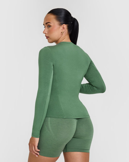 Mellow™ Soft Long Sleeve Top | Forest Green