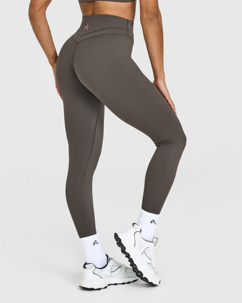 Unified High Waisted Leggings | Deep Taupe